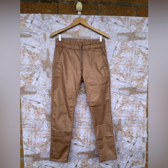 Bevy Flog golden tan drawstring pants size 28 - Picture 2 of 13